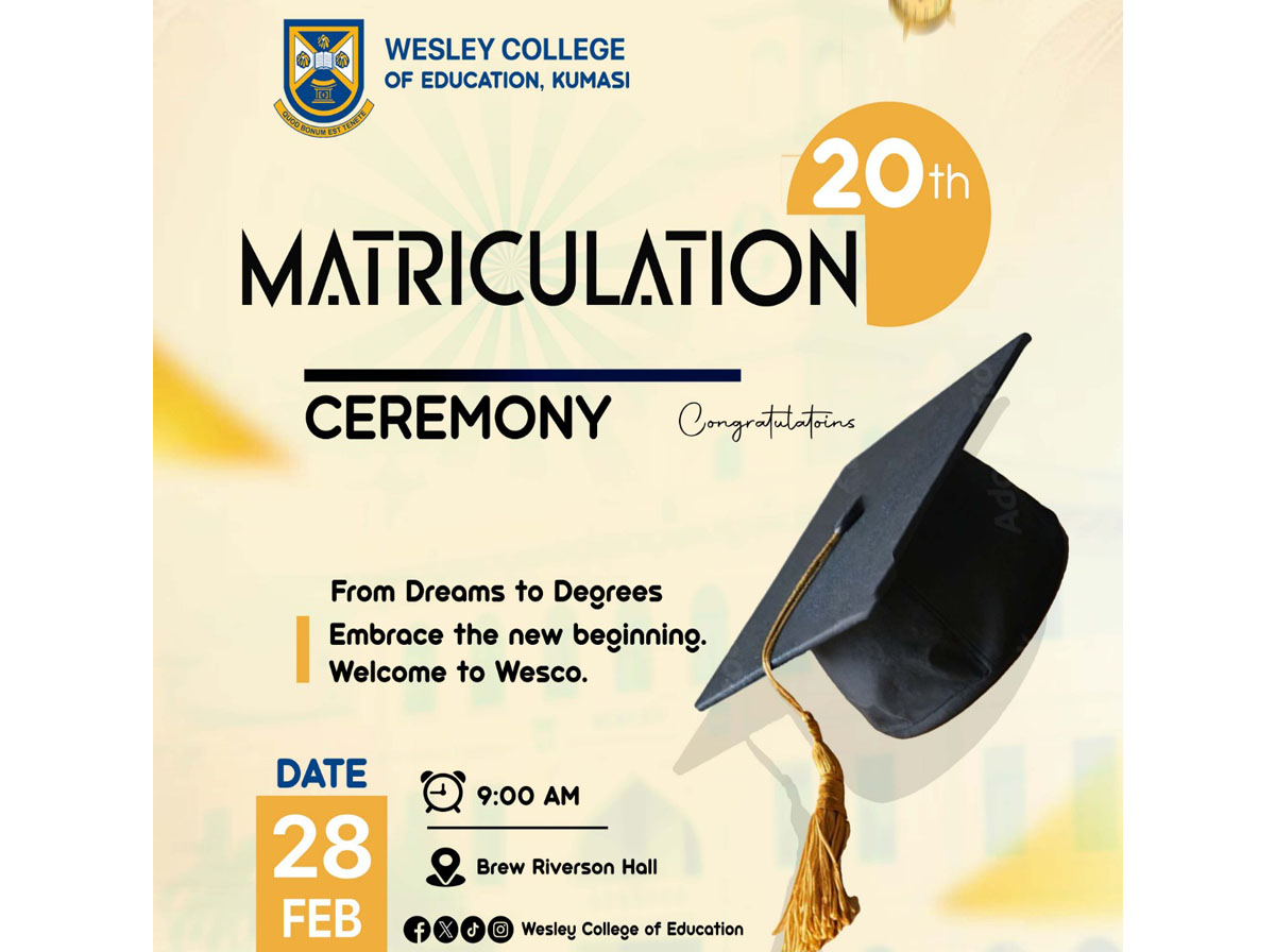 🎓 WESCO 20th Matriculation Ceremony
