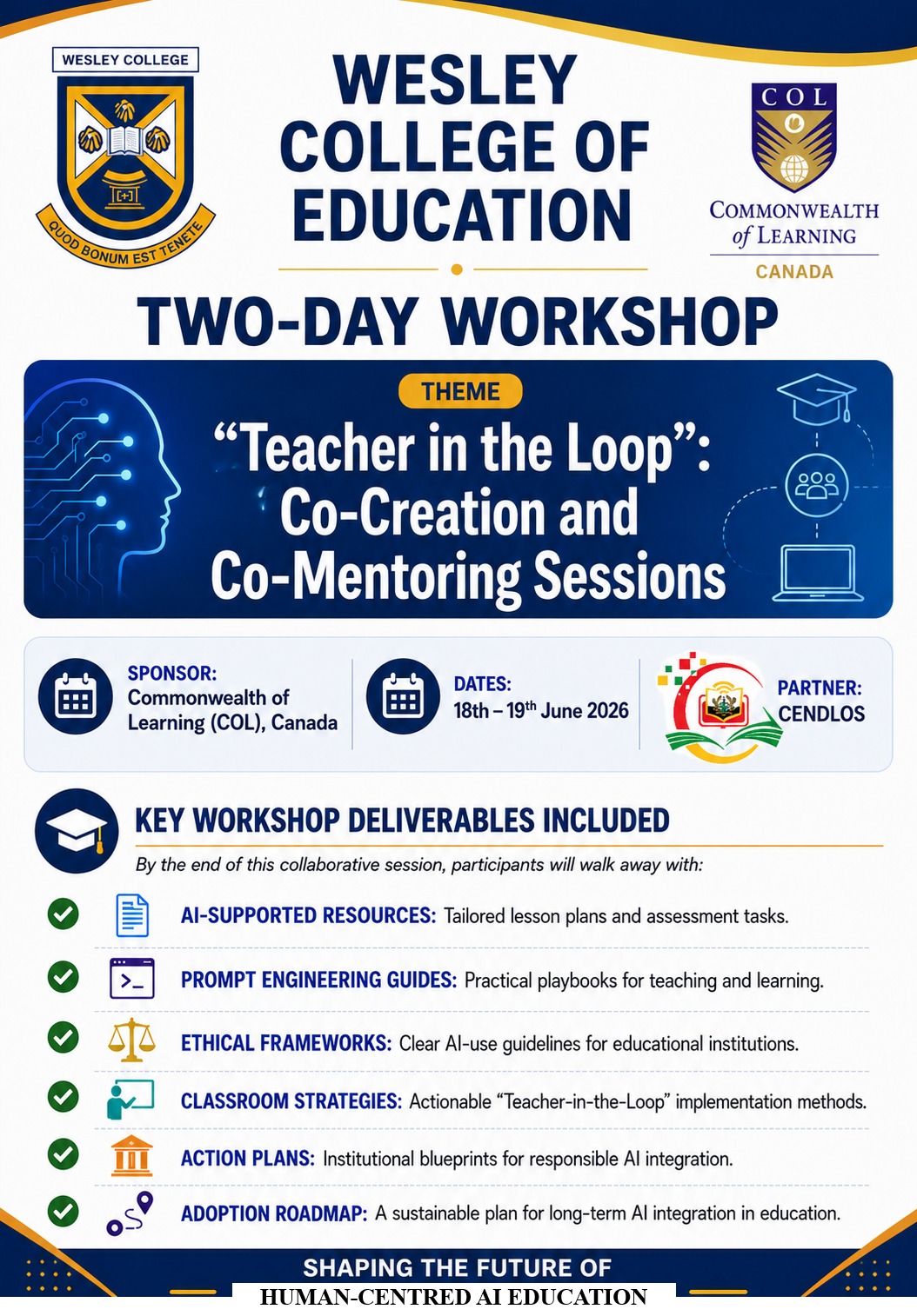 Wesley College of Education to Host Two-Day AI Workshop