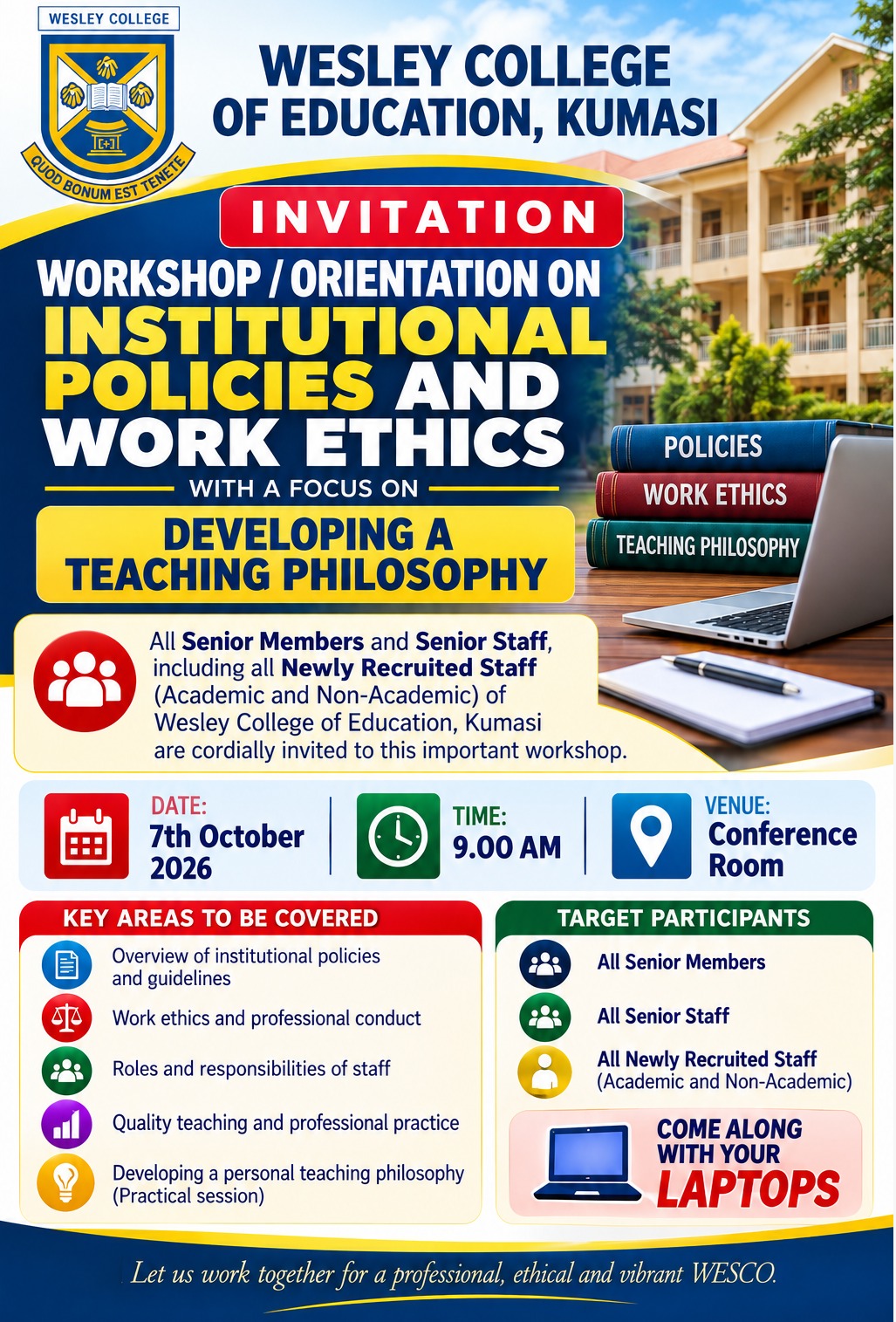 Workshop and Orientation on Institutional Policies and Work Ethics